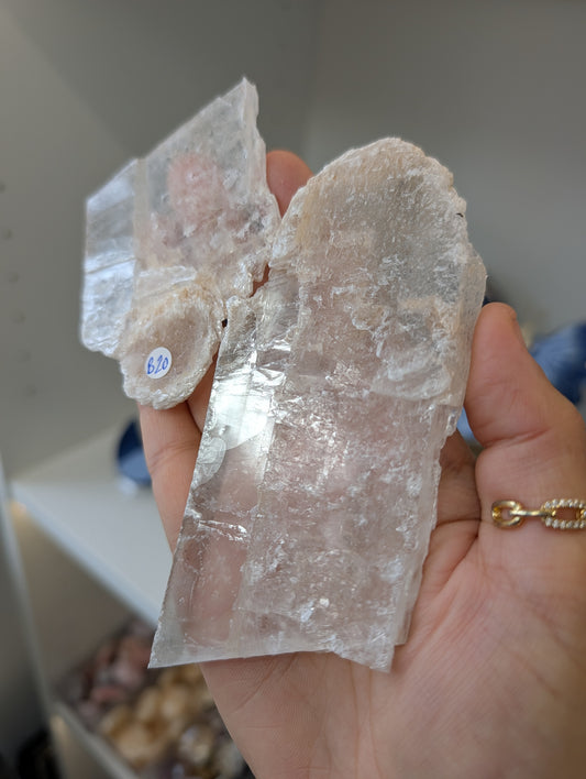 Imperfect: Raw Selenite Slice Slab from Mexico
