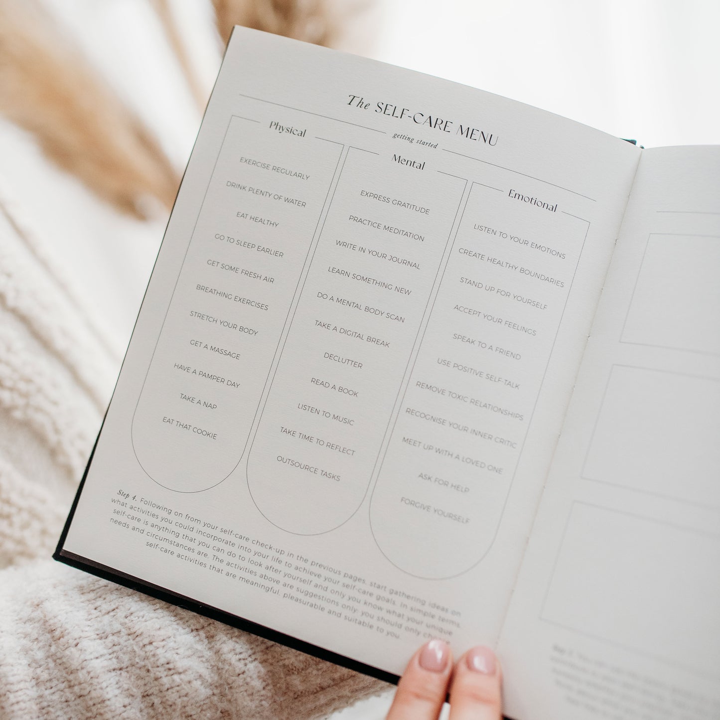 (Black) My Daily Self-Care, Reflection and Gratitude Journal by Blush & Gold - MAS3320/22