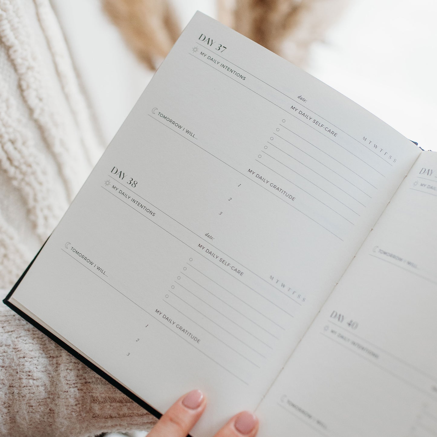 (Black) My Daily Self-Care, Reflection and Gratitude Journal by Blush & Gold - MAS3320/22