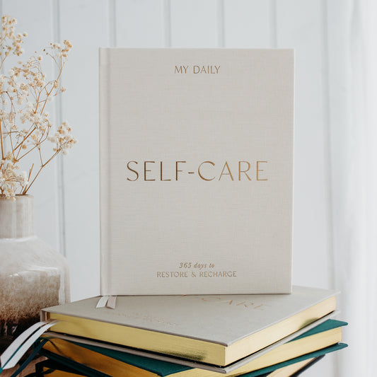 (Almond) My Daily Self-Care, Reflection and Gratitude Journal by Blush & Gold - MAS3320/22