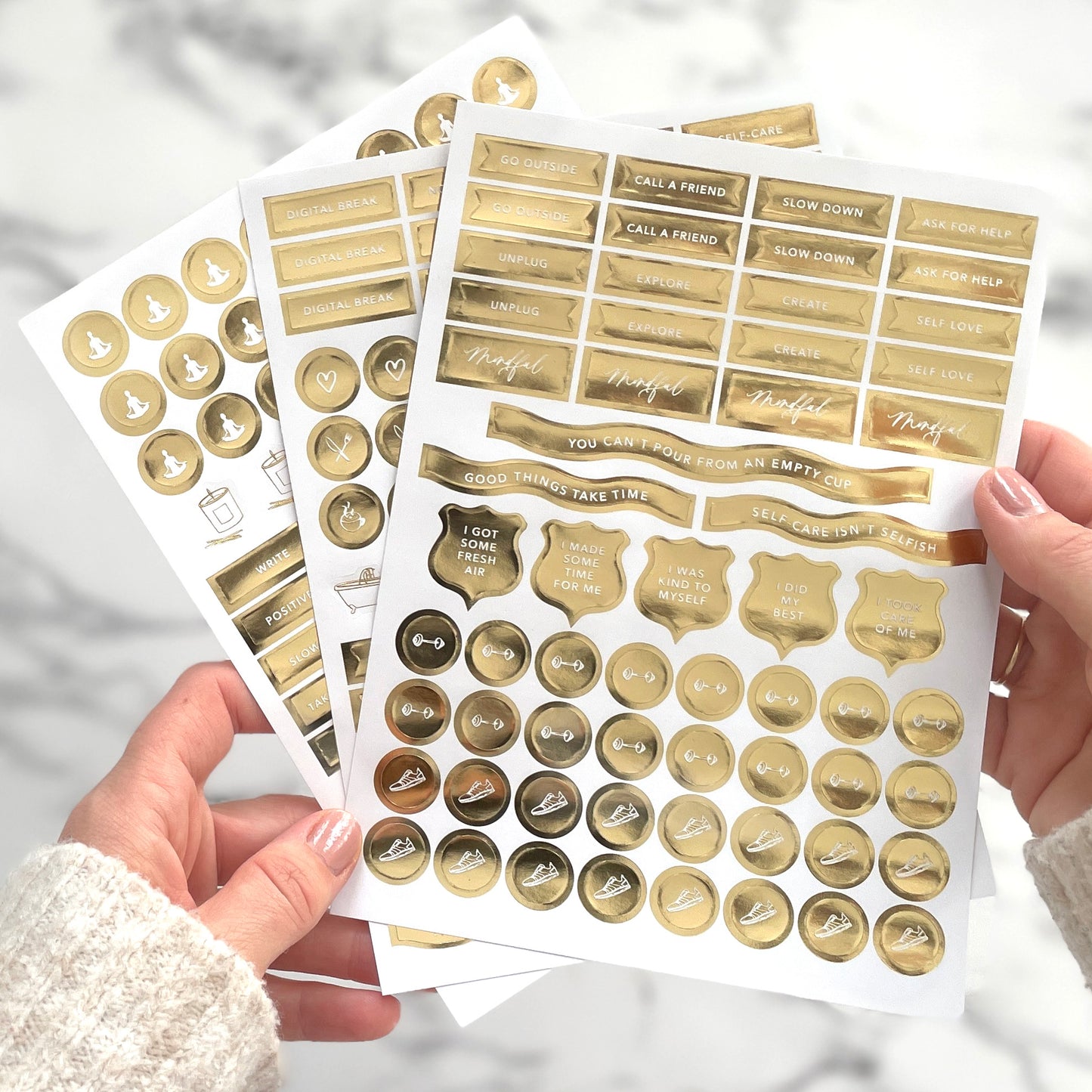 (SOLSTICE) Body + Soul Undated Journal by Blush & Gold in Almond - MAS3326/28