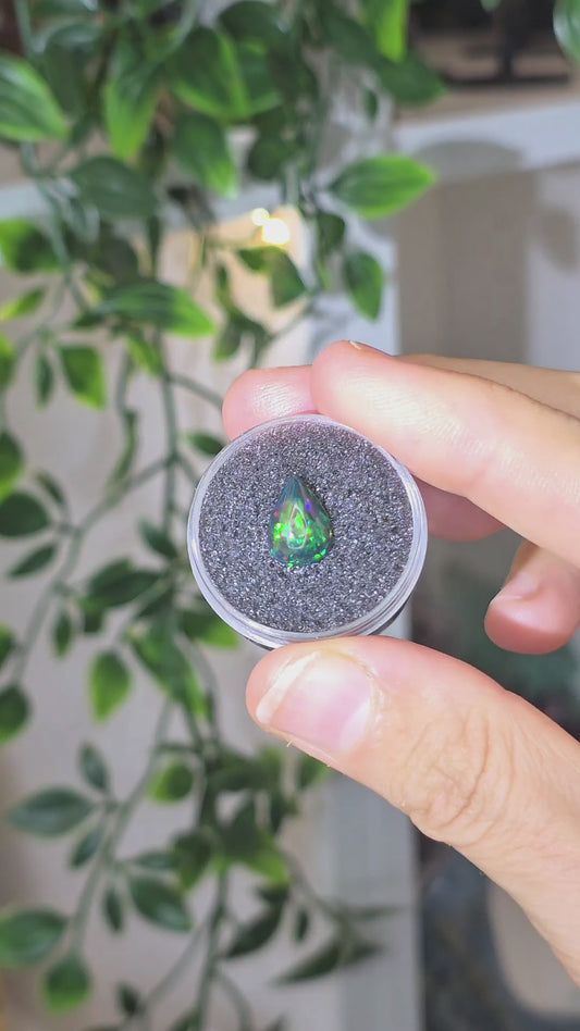 Black Opal Cabachon from Ethiopia - F