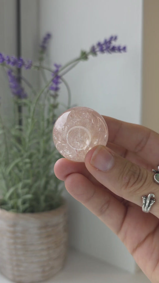Pink Himalayan Quartz (Hematite Included) Sphere - G