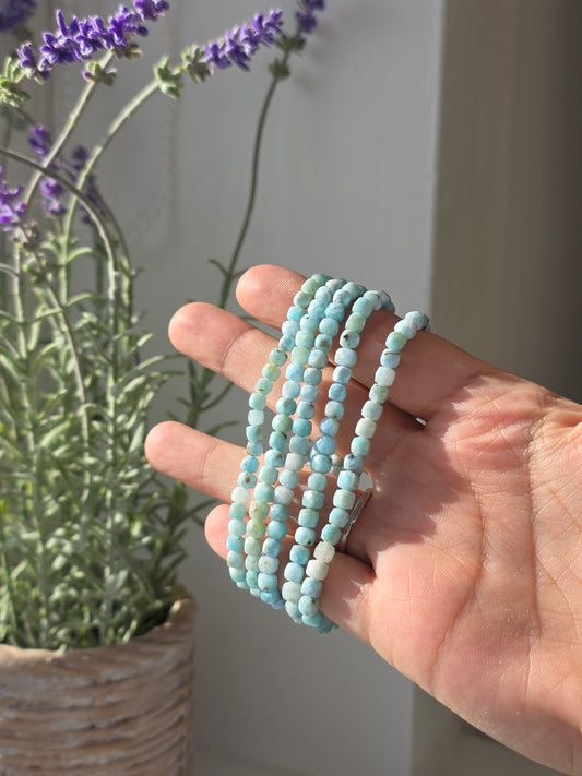 Larimar - Cubic Facetted Bracelet 4.5mm