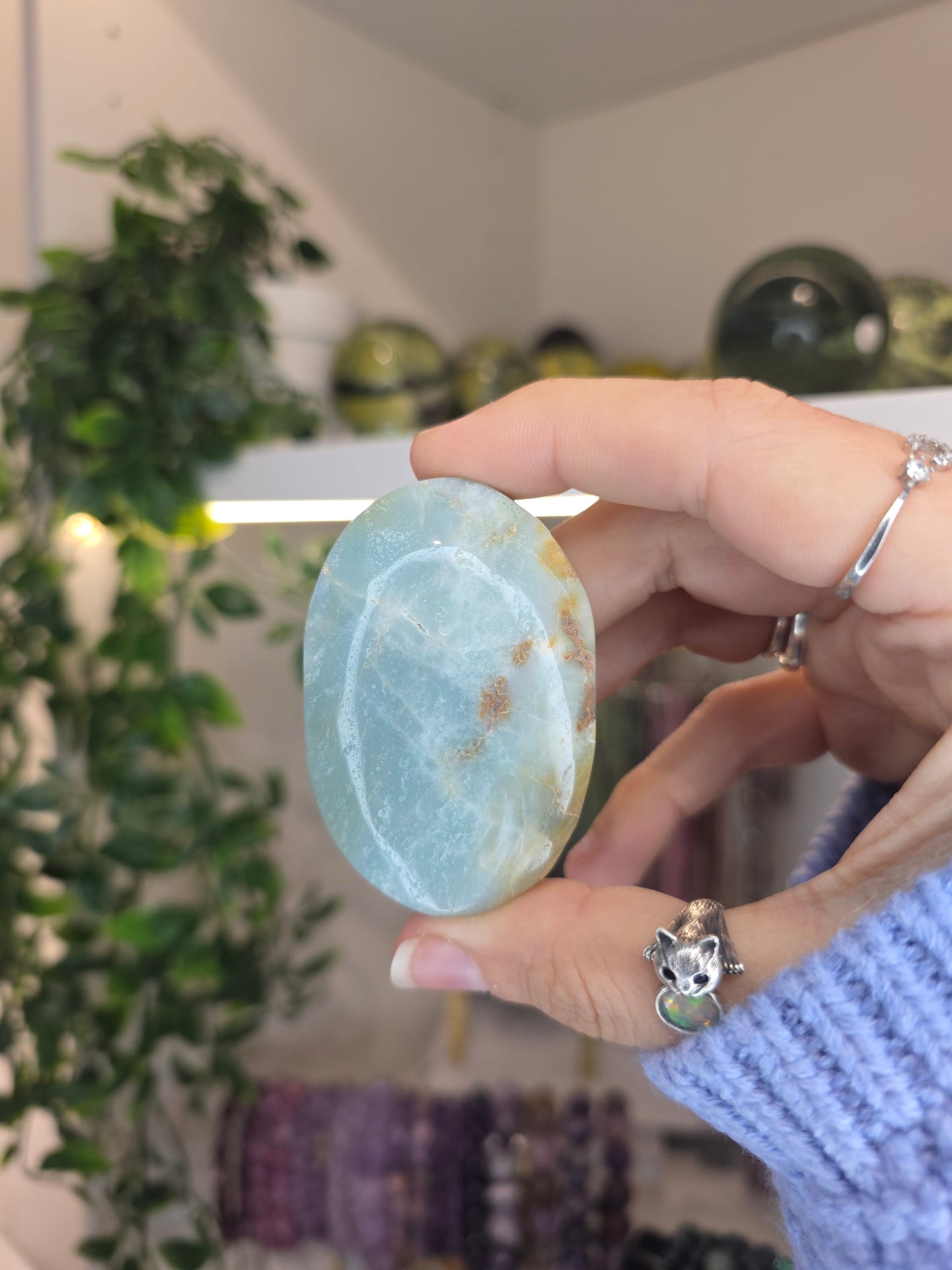 Blue Aragonite Palms