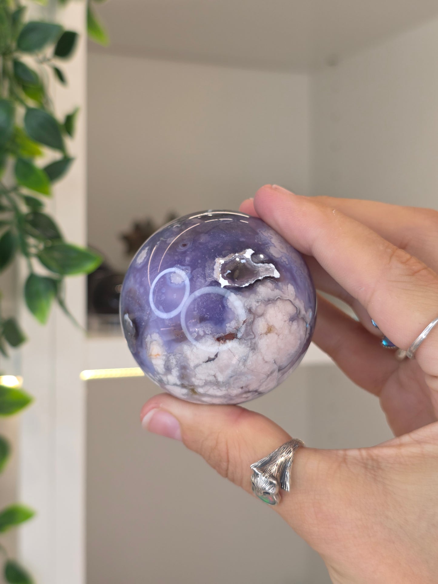 Blue Flower Agate Sphere - N