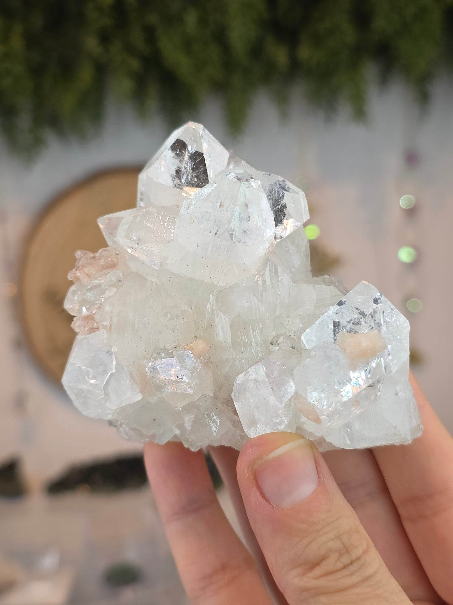 Diamond Apophyllite with Stilbite from Maharashtra, India B