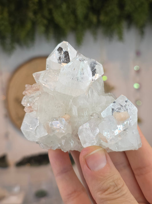 Diamond Apophyllite with Stilbite from Maharashtra, India B