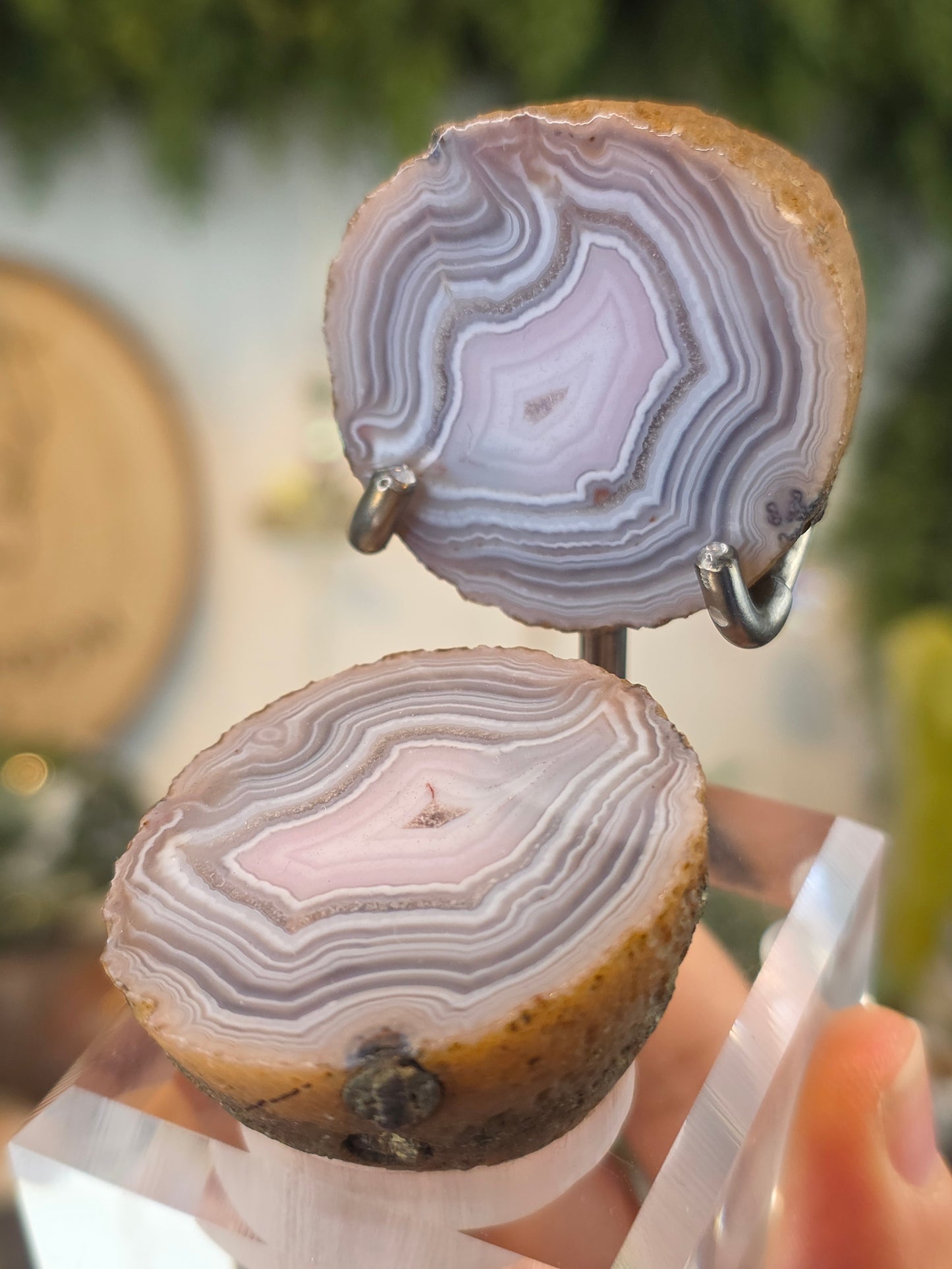 Zhanguo Agate Geode with Custom Stand A