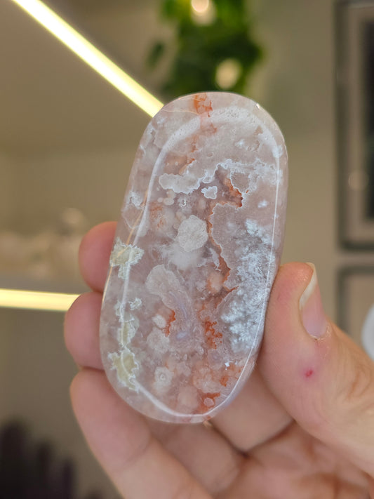 Madagascan Pink Amethyst Palm Stone C