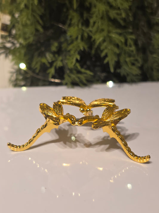 Gold Dragonfly Sphere Holder Stand - MAS6052