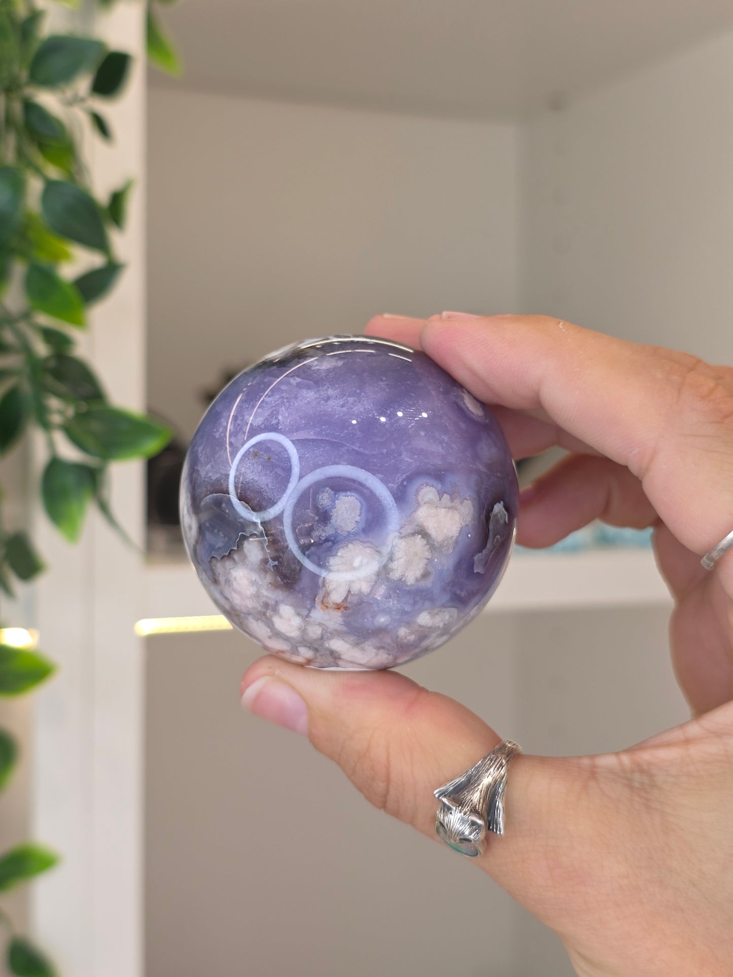 Blue Flower Agate Sphere - N