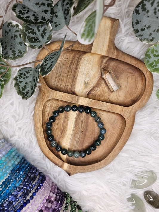Moss Agate 8mm Bracelet - MAS0982