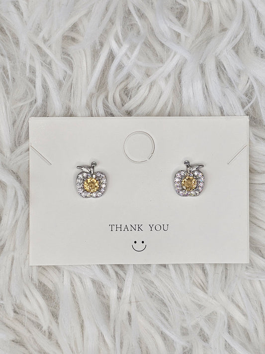 S925 Silver Citrine Earrings - MAS0855