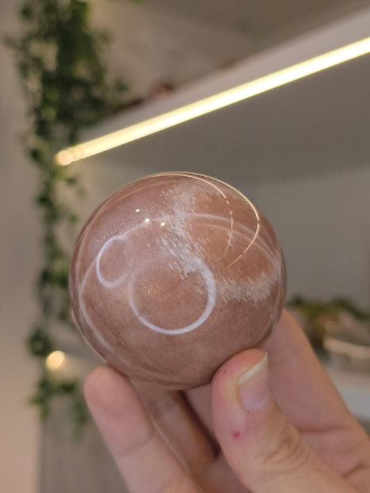 Peach Moonstone Spheres