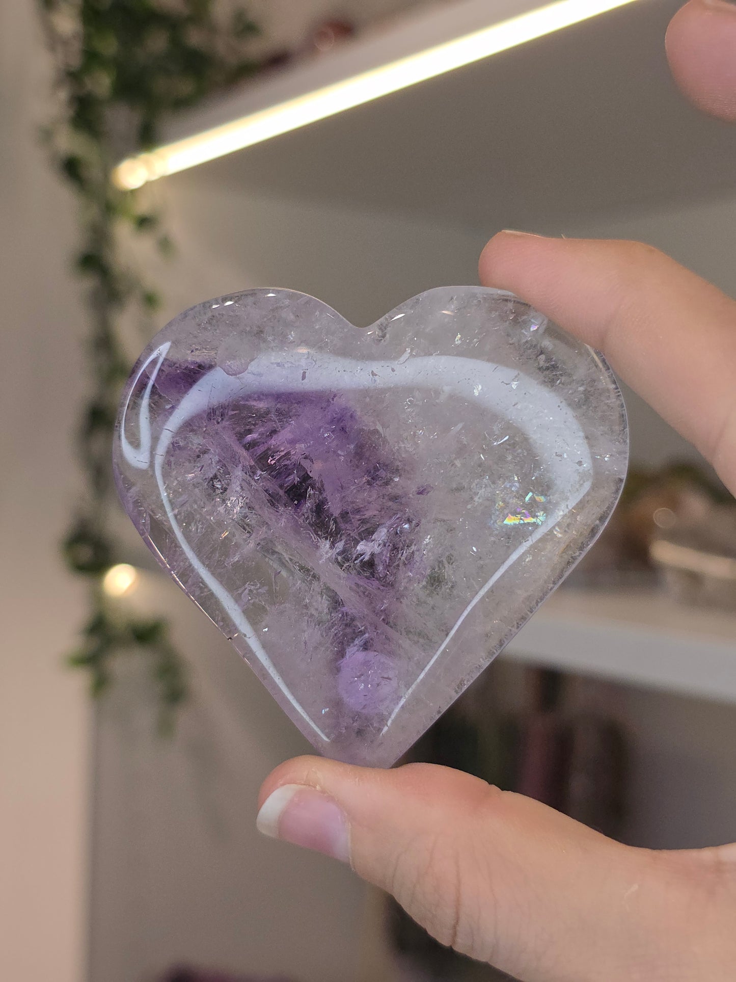 Phantom Amethyst Hearts from Brazil
