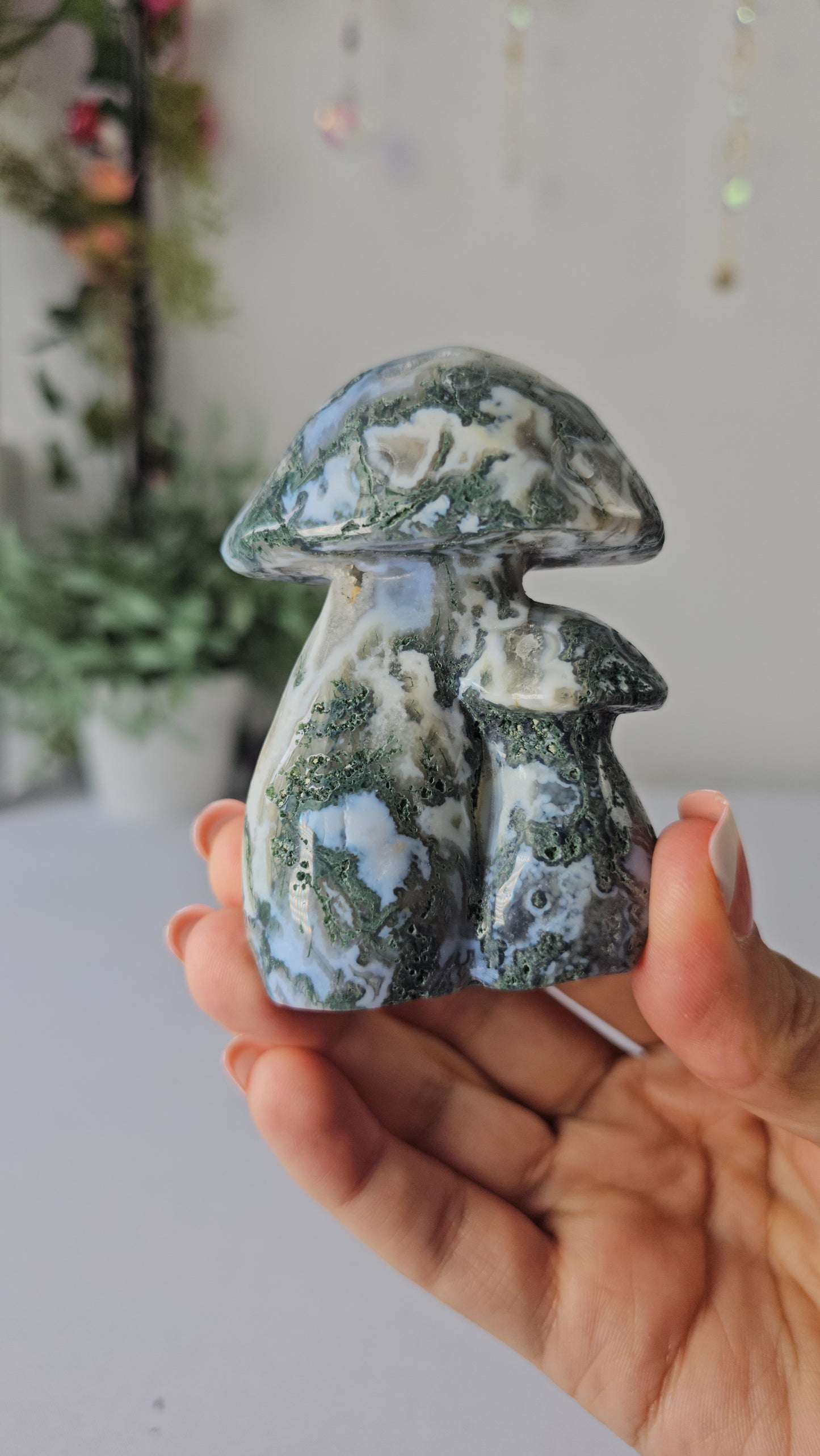 Moss Agate Mushroom C - MAS0653