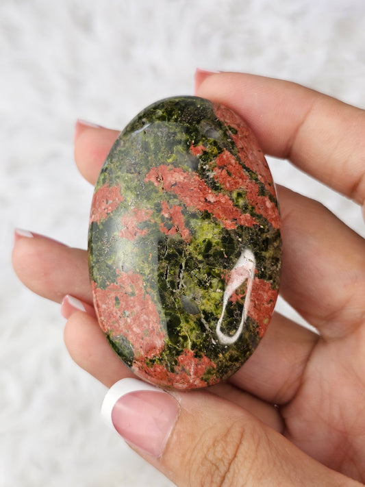 Unakite Palm Stone - MAS0804