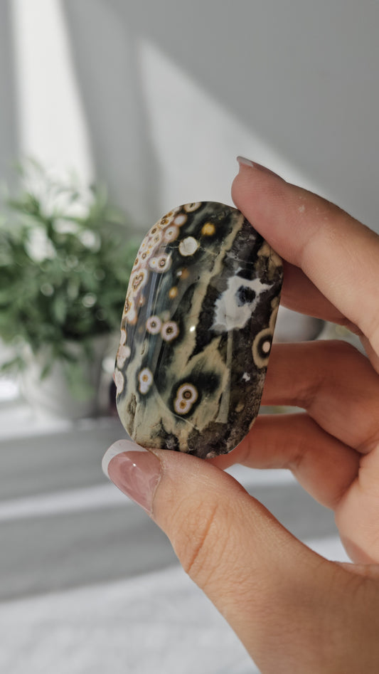 8th Vein Ocean Jasper Palm  - MAS0382