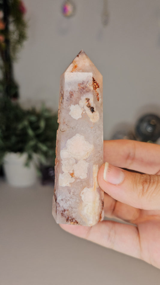 Carnelian flower Agate Tower A - MAS0449