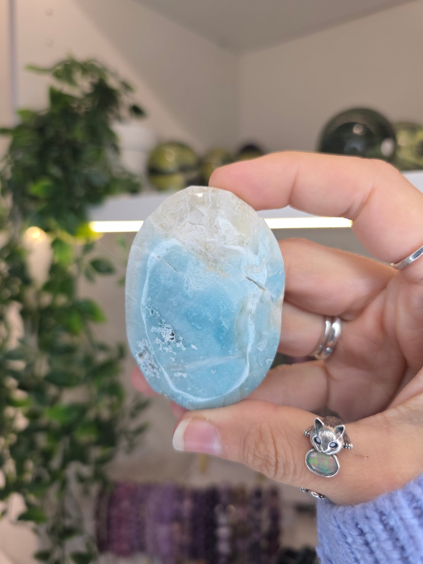 Blue Aragonite Palms
