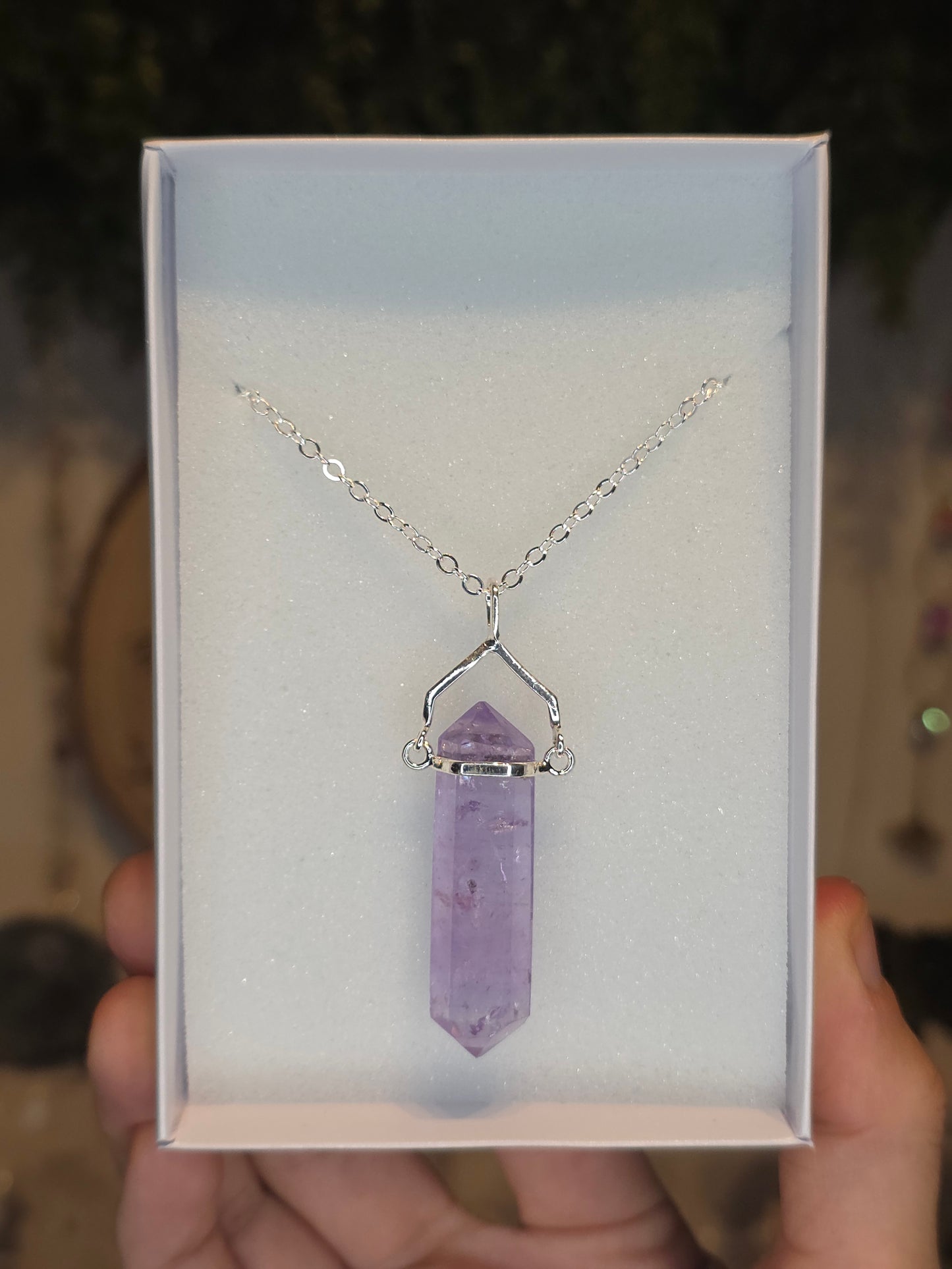 Silver Plated Brazilian Bahia Amethyst Necklace