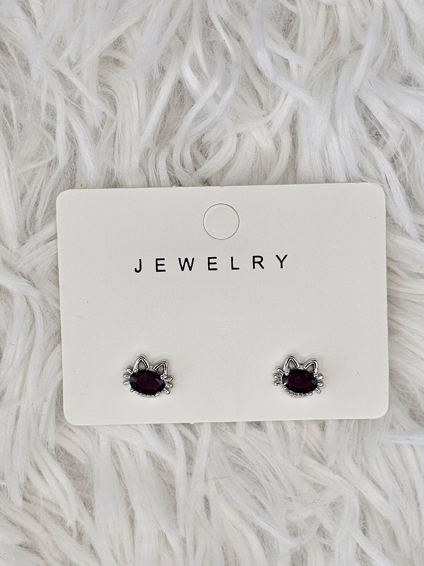 S925 Silver Garnet Earrings - MAS0853