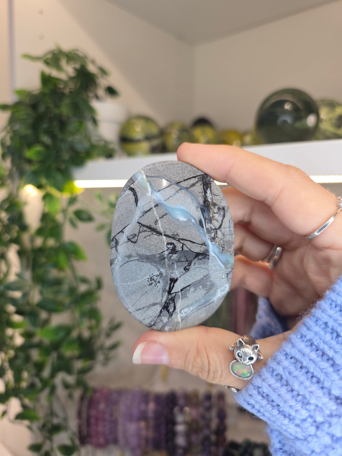 Blue Aragonite Palms