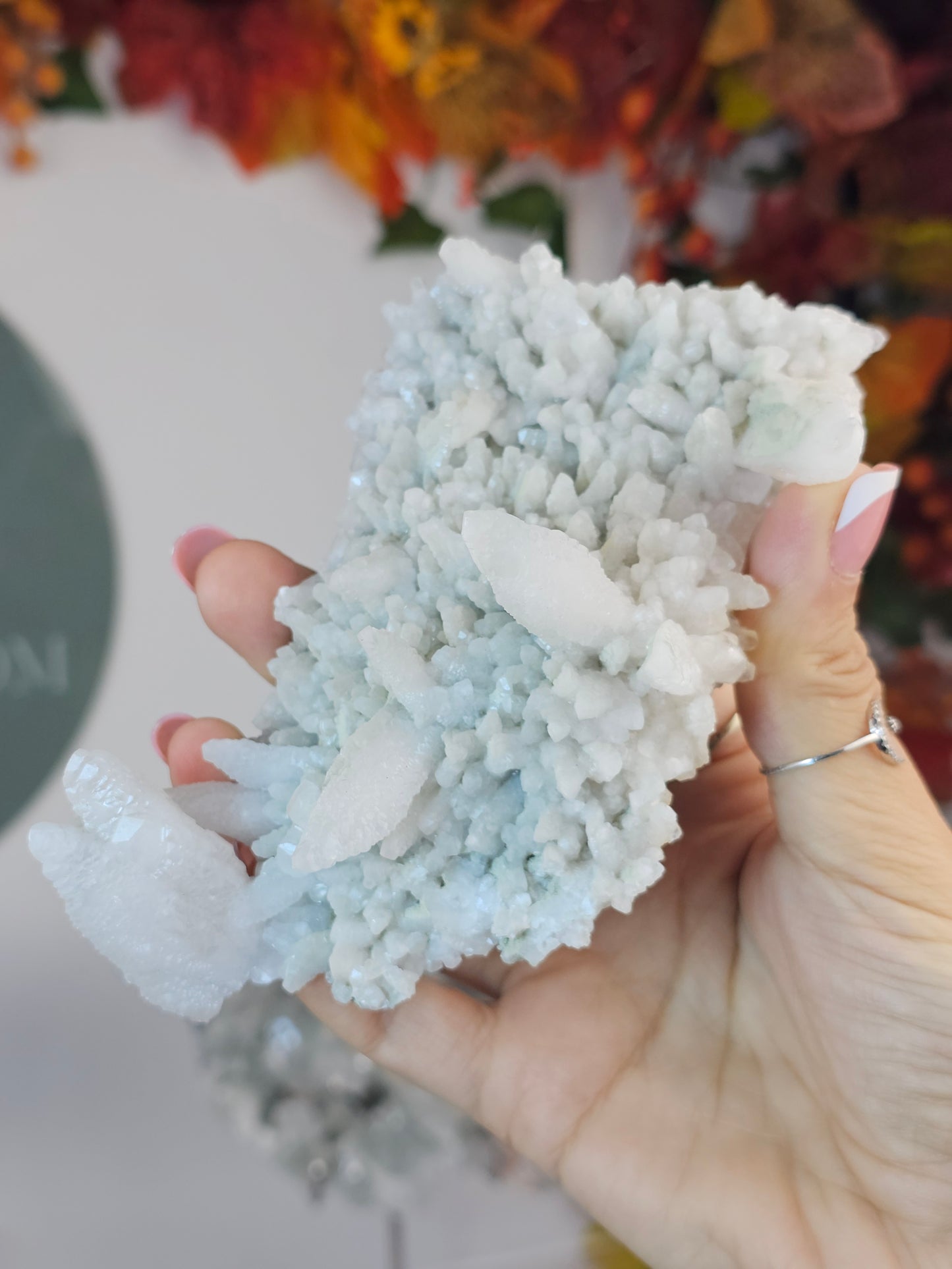 Pink Tooth Calcit with Fluorite from Hunan Province - MAS2355