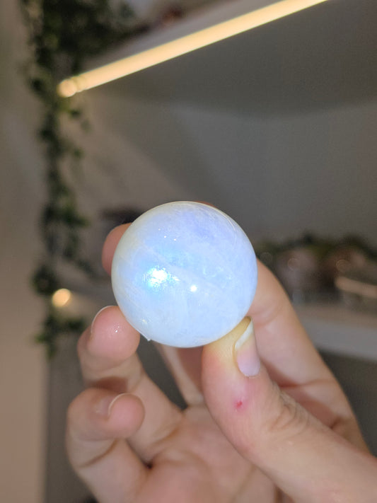 White Moonstone Spheres