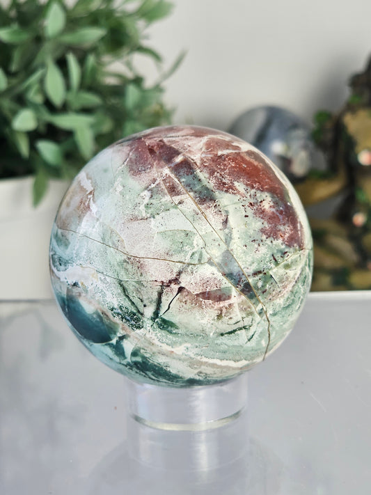 Unicorn Jasper Sphere - MAS0684