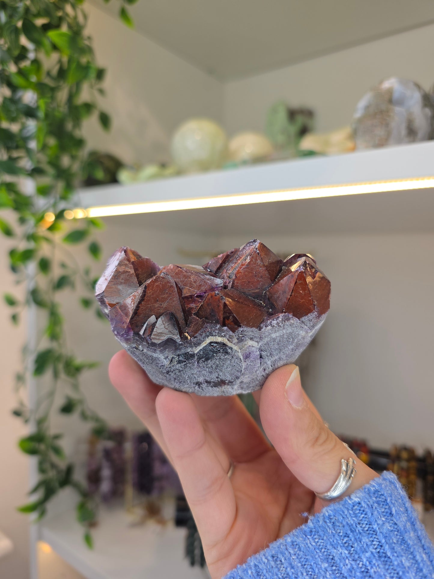 'Alien Amethyst' Hemitite Included Amethyst from Hyderabad, India B
