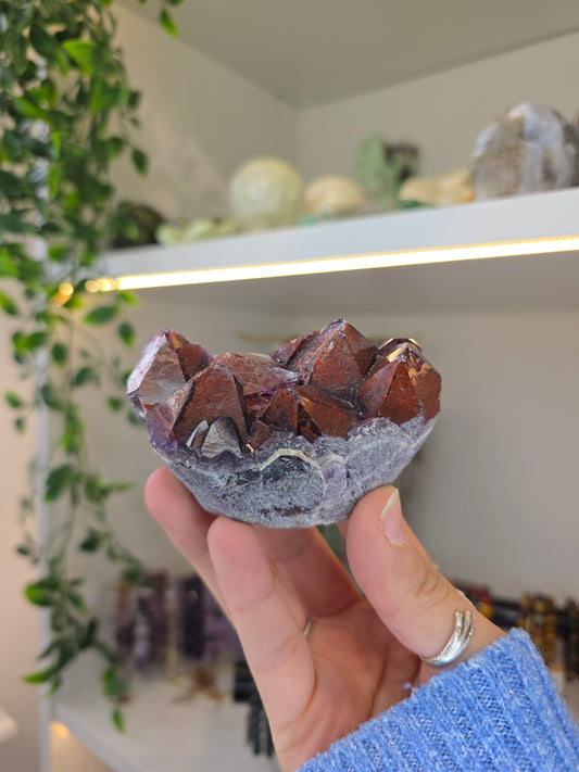 'Alien Amethyst' Hemitite Included Amethyst from Hyderabad, India B