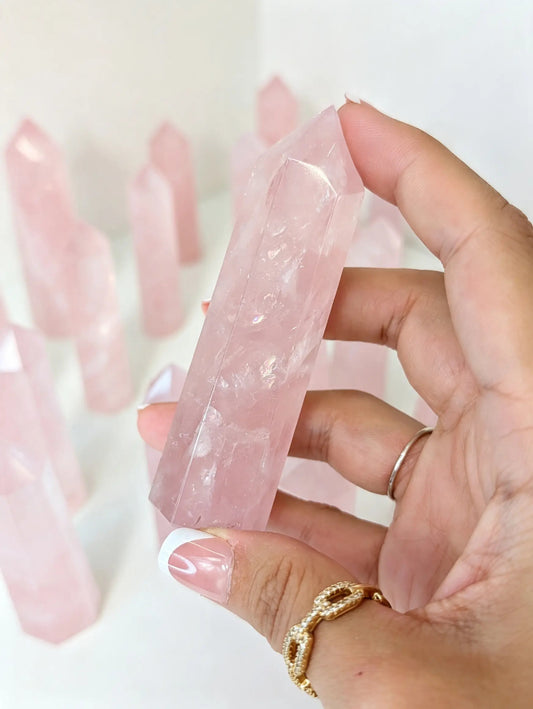 Intuitively Chosen Rose Quartz Towers