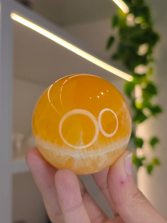 Orange Calcite Sphere A