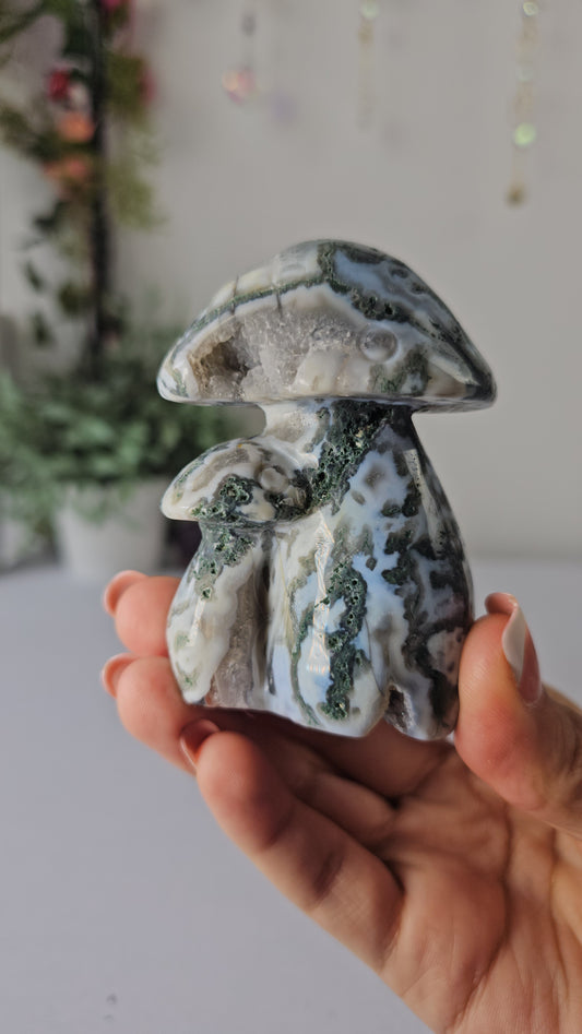 Moss Agate Mushroom C - MAS0653
