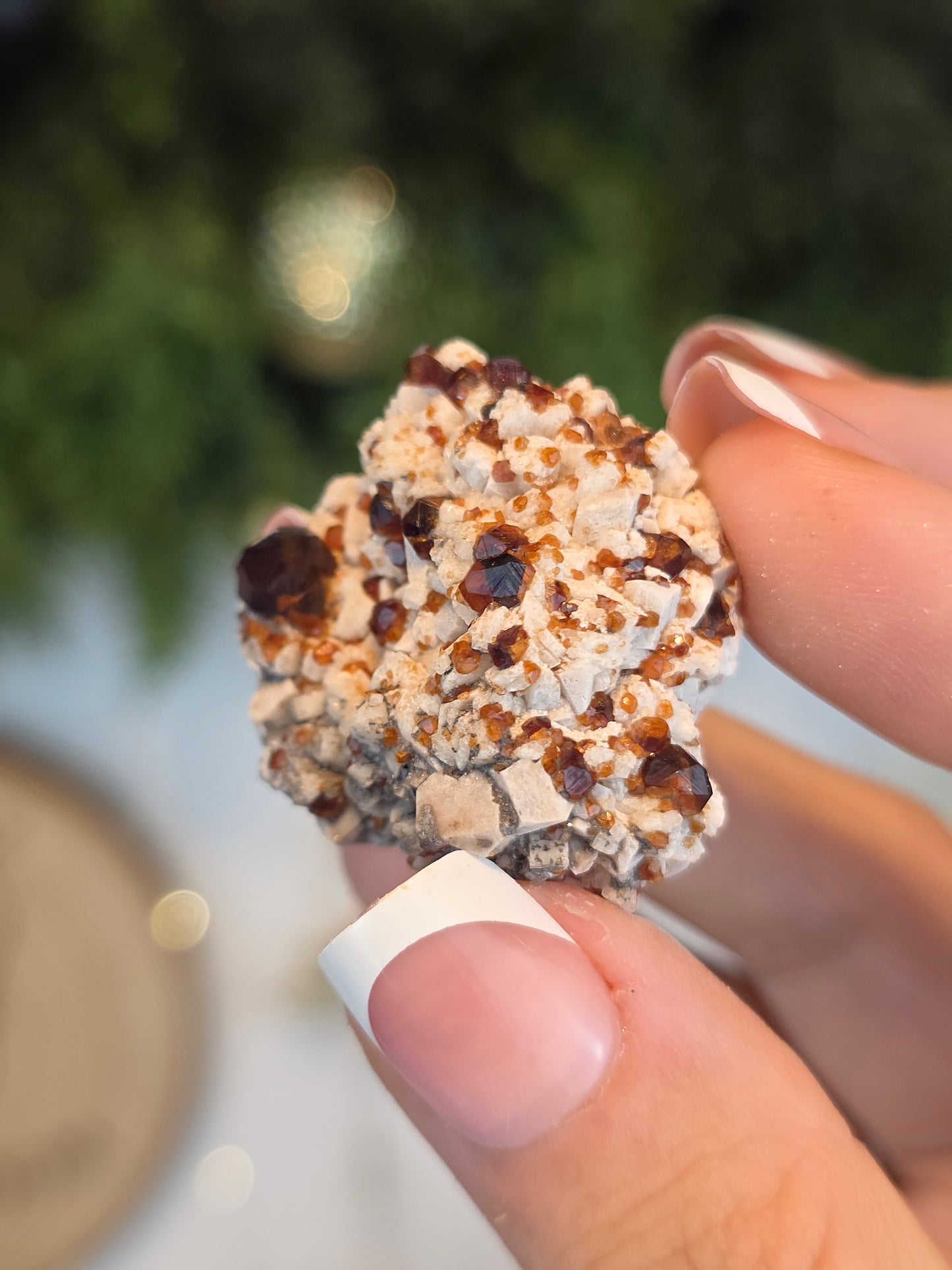 Garnet on Feldspar from Tongbei Mine, Fuijian, China  - MAS6110