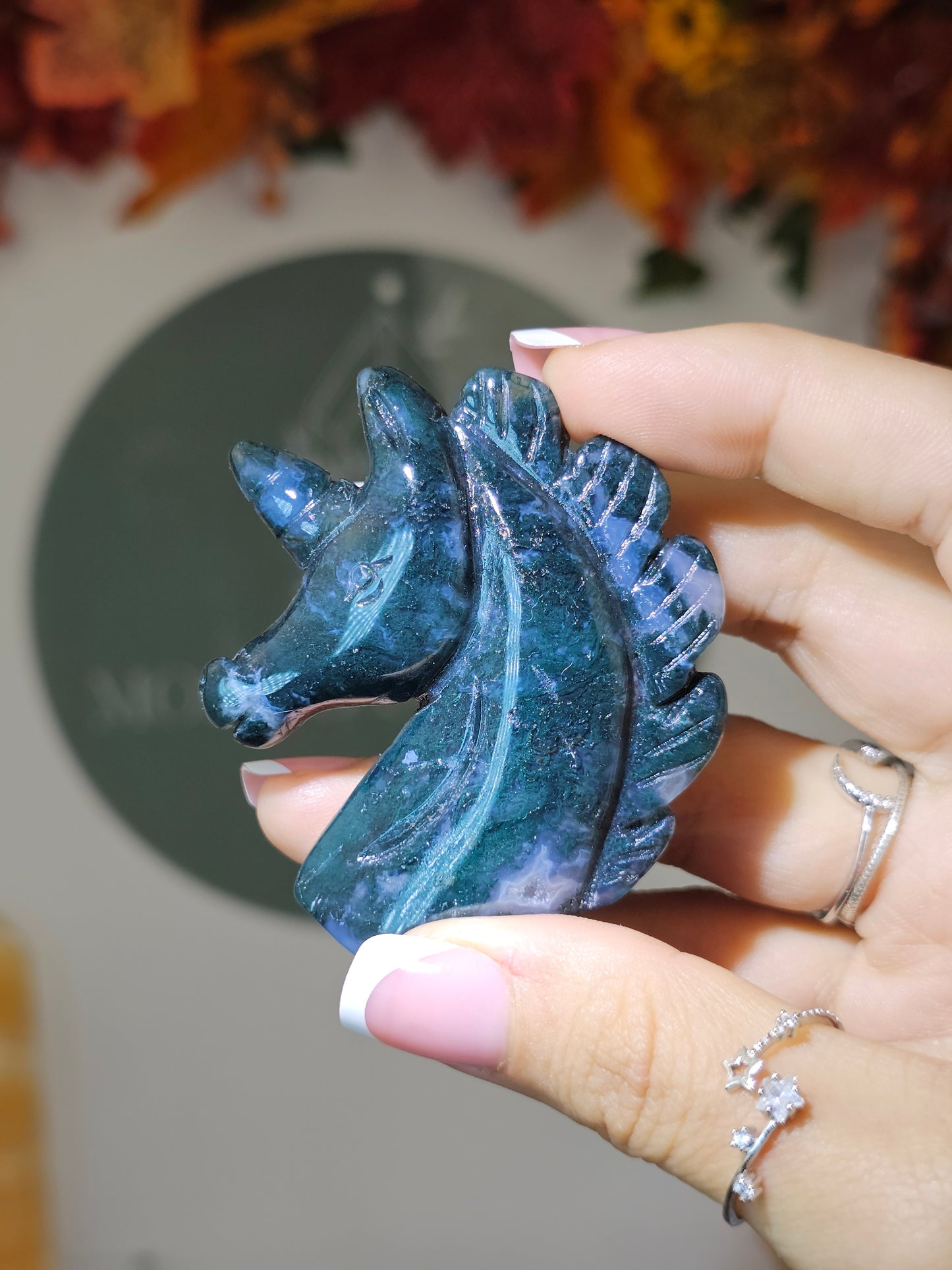 Moss Agate Unicorn - MAS1379