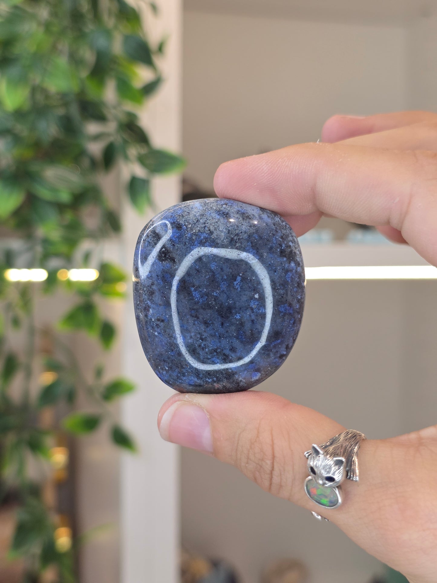 Dumortierite Palm Stones from Peru