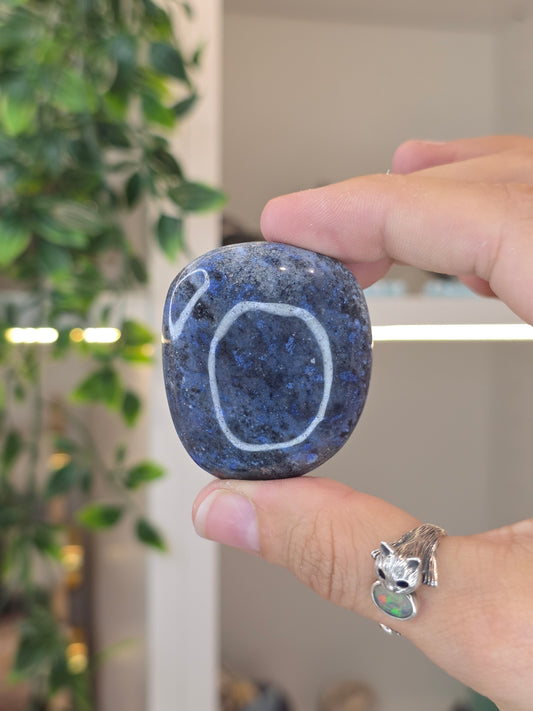 Dumortierite Palm Stones from Peru