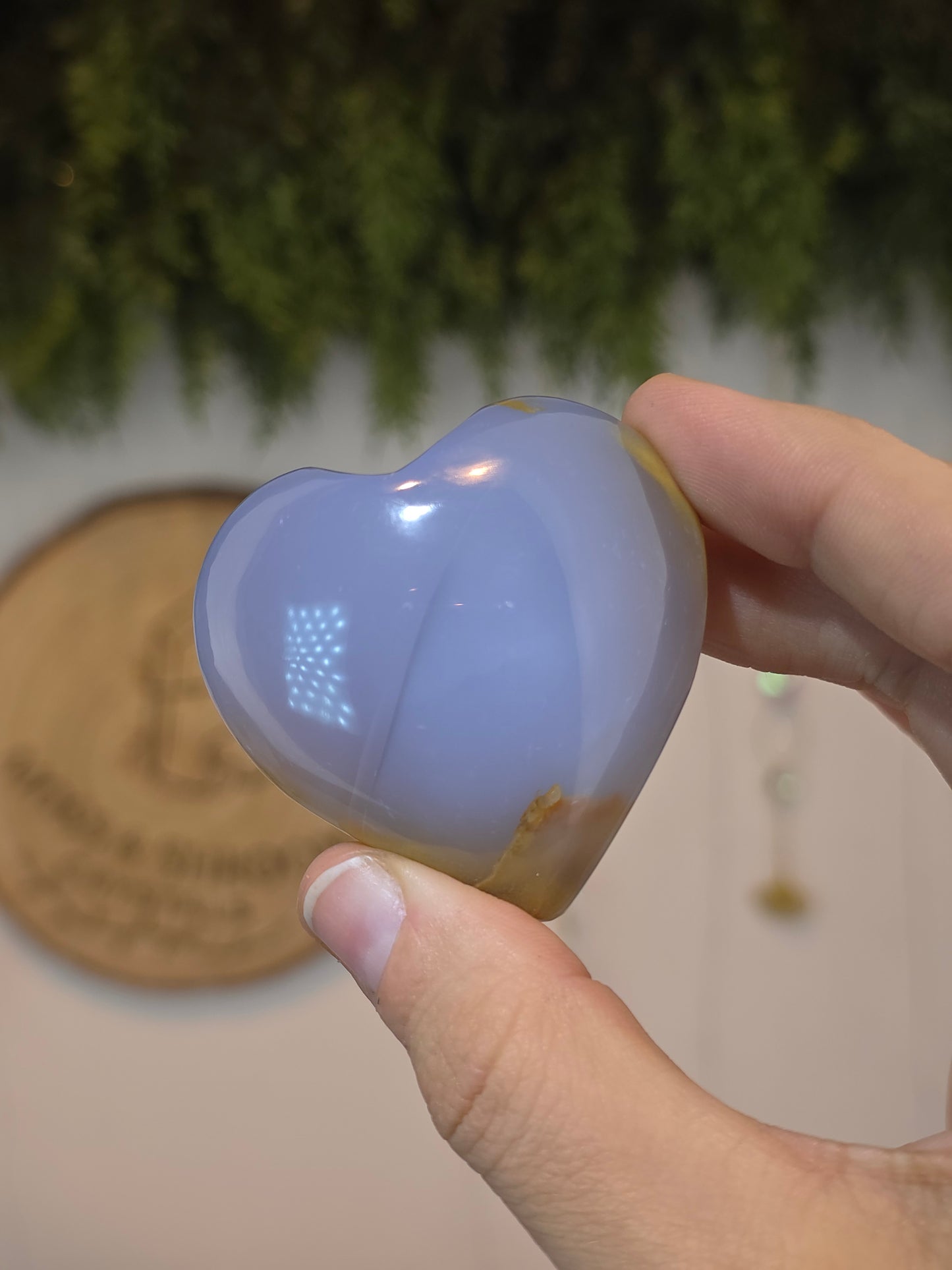 Blue Chalcedony Puffy Hearts