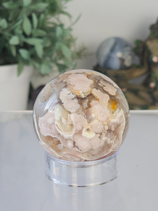 Flower Agate Sphere - MAS0704