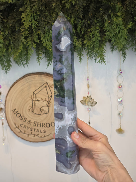 Moss Agate Statement Tower