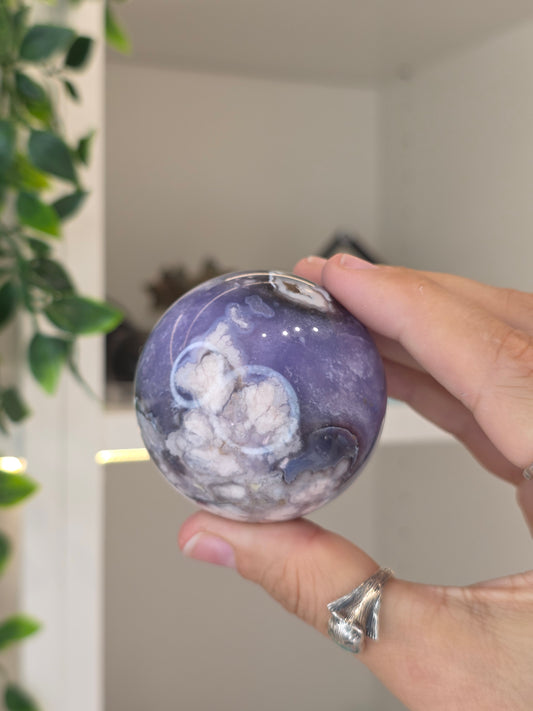 Blue Flower Agate Sphere - N