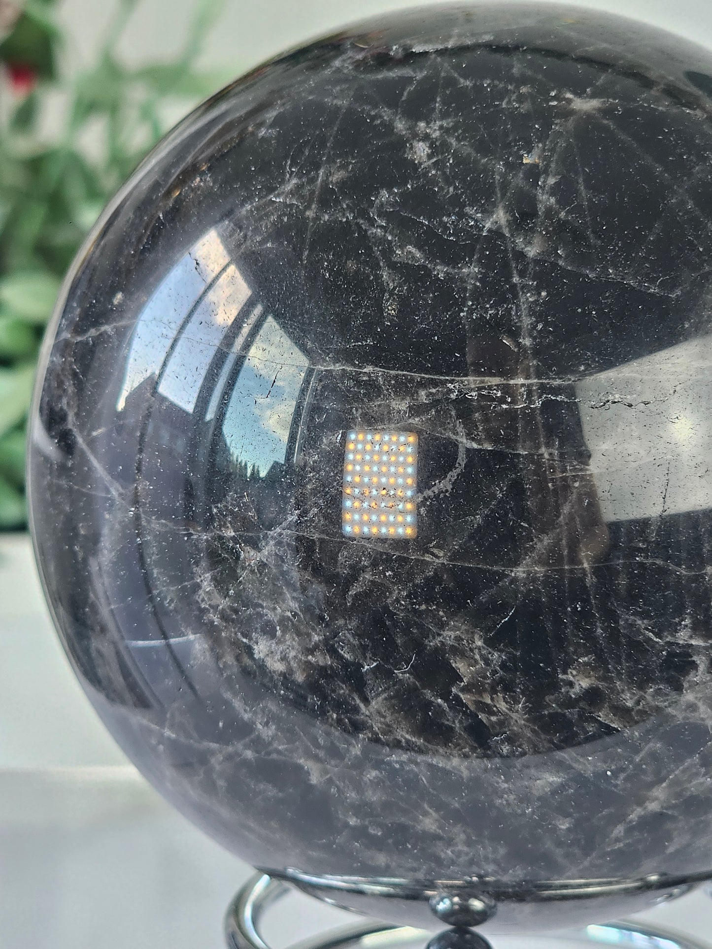 Black Rose Quartz Sphere - MAS0710