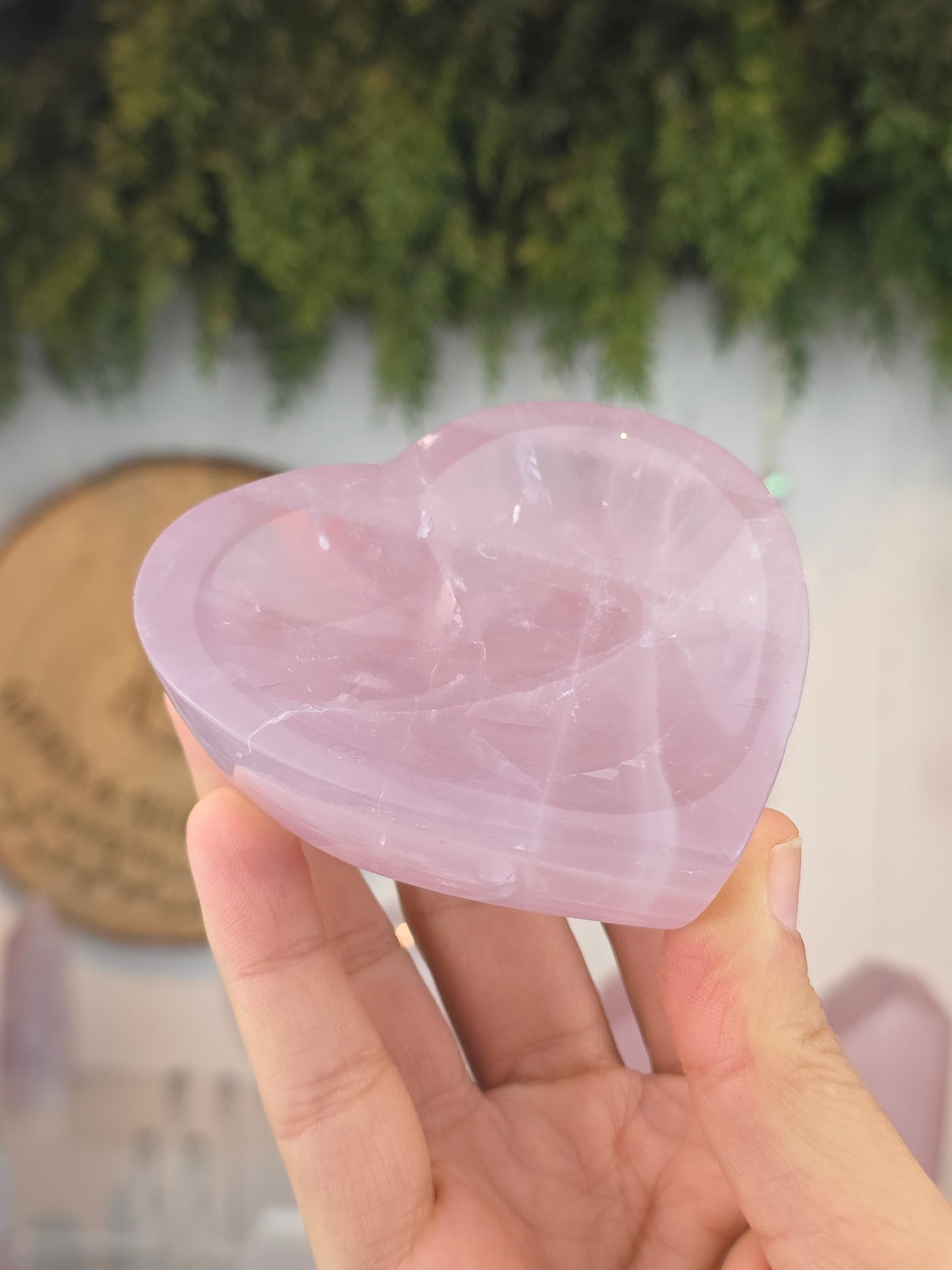 Rose Quartz Heart Bowl C