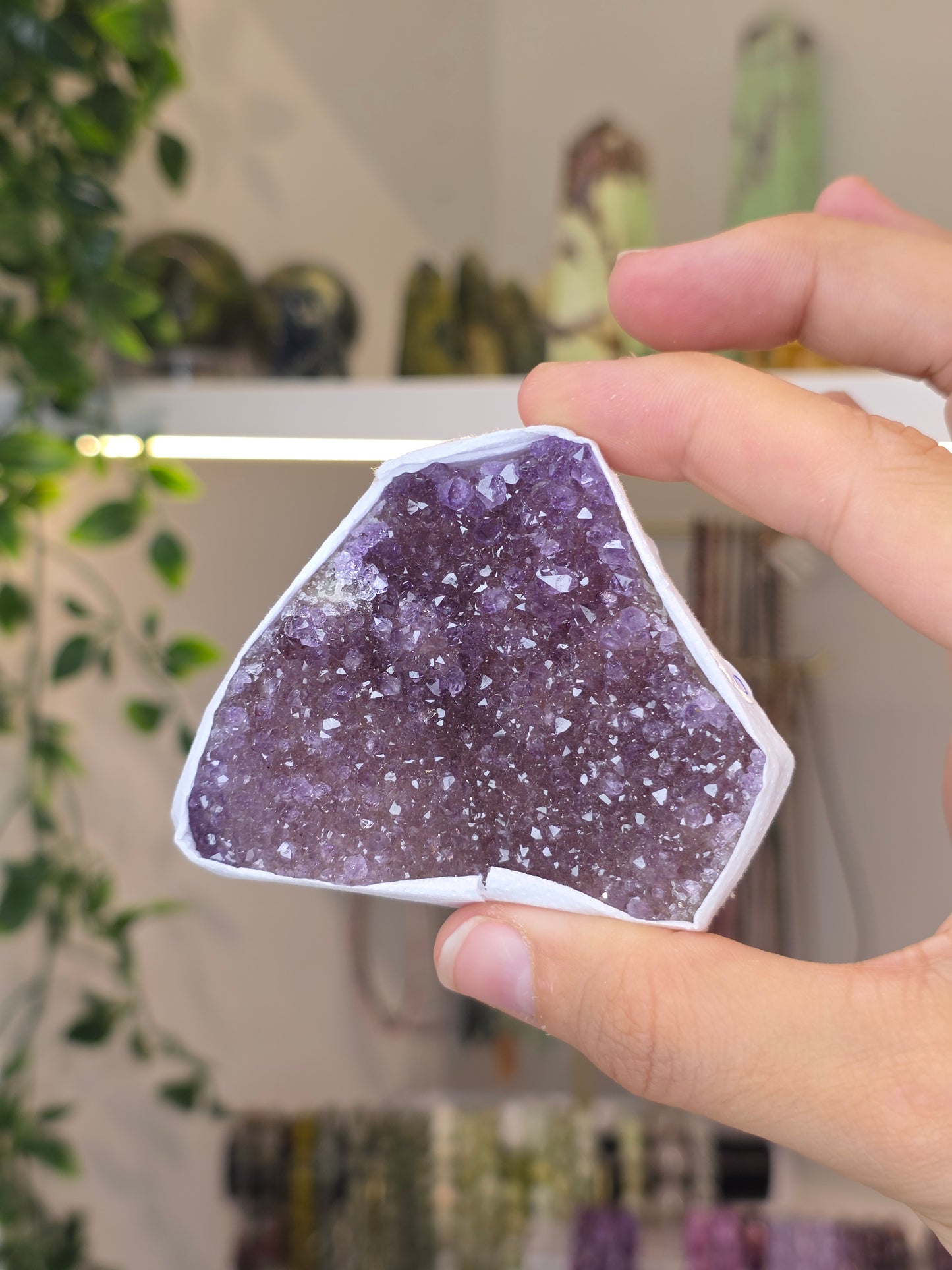 Brazilian Rainbow Sugar Amethyst Raw Clusters