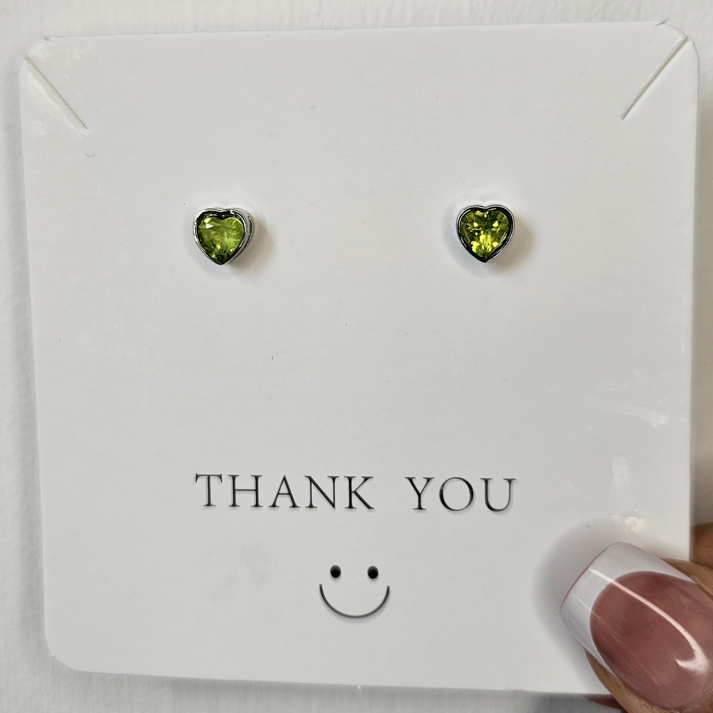 S925 Silver with Peridot Stud Earrings - MAS0150