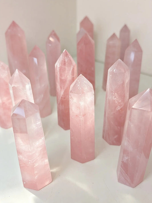 Intuitively Chosen Rose Quartz Towers