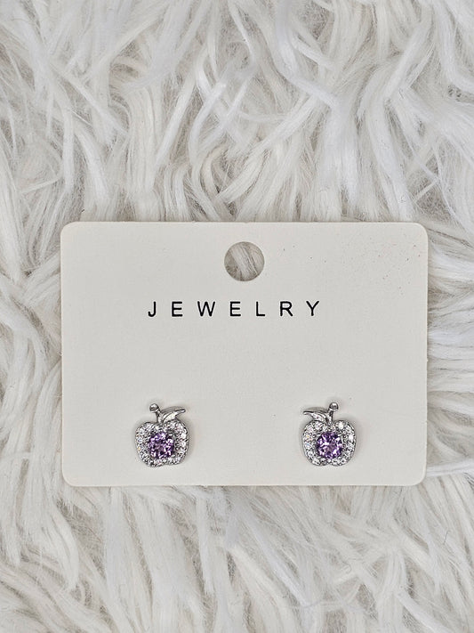 S925 Silver Amethyst Earrings - MAS0858